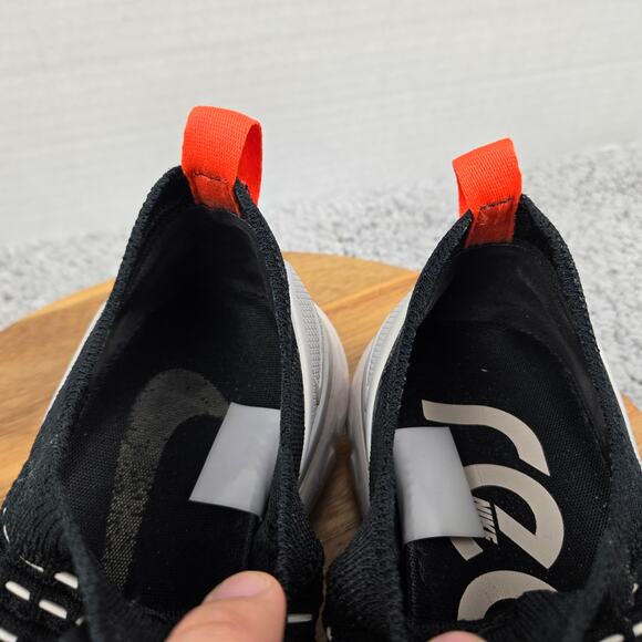 Nike Mens 8.5 React Phantom Run Flyknit 2 Black Team Orange Daily Running Shoe - Picture 11 of 12